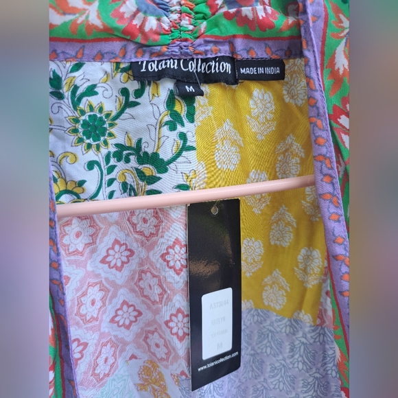 TOLANI COLLECTION WOMEN'S PRINTED OPEN FRONT WOVEN KIMONO MULTICOLOR SzM NWT! - Picture 3 of 7
